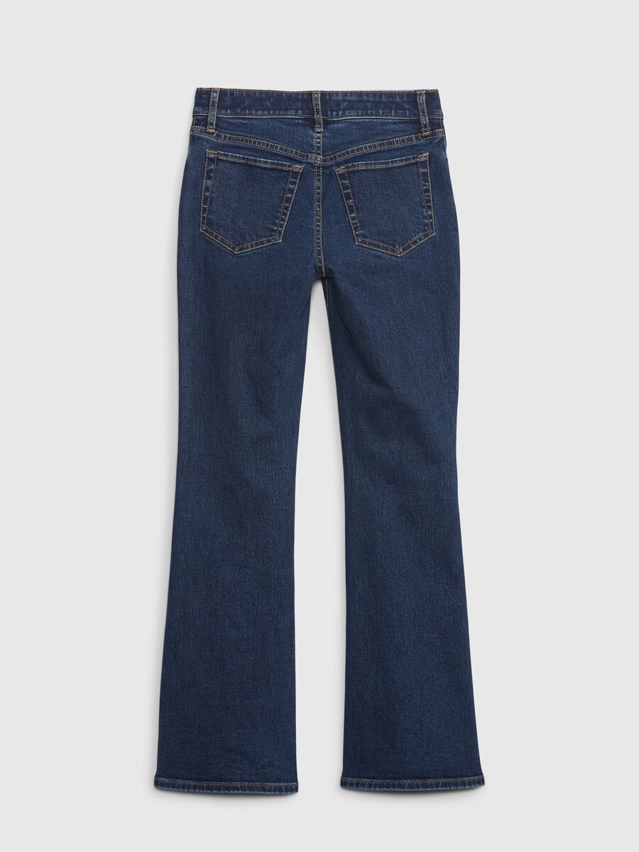 Jeans flare fit con strass_3