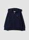 Blue hooded sweatshirt in pure organic cotton with star, regular fit for baby girl_0