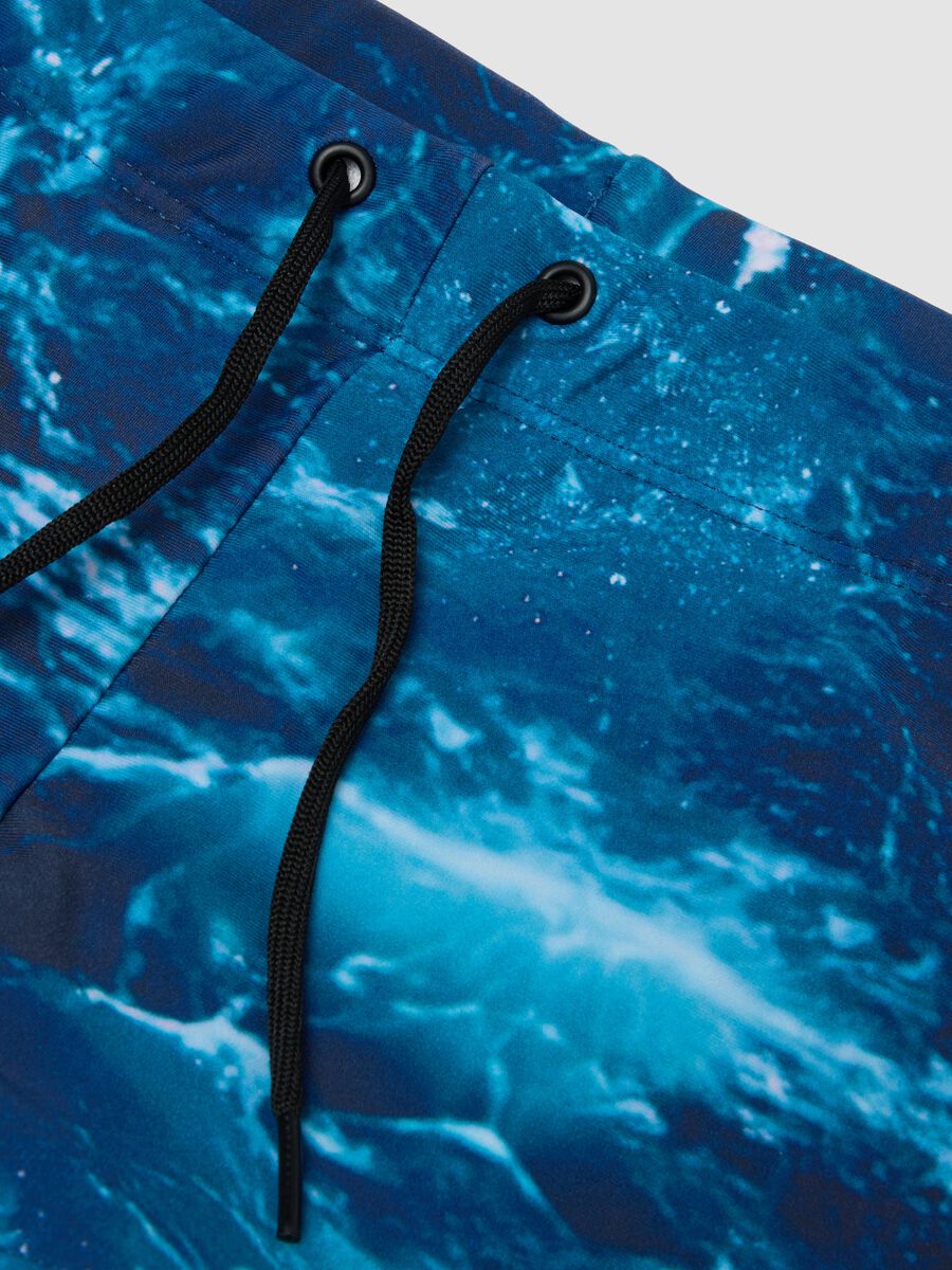 Costume boxer blu in tessuto elasticizzato_3