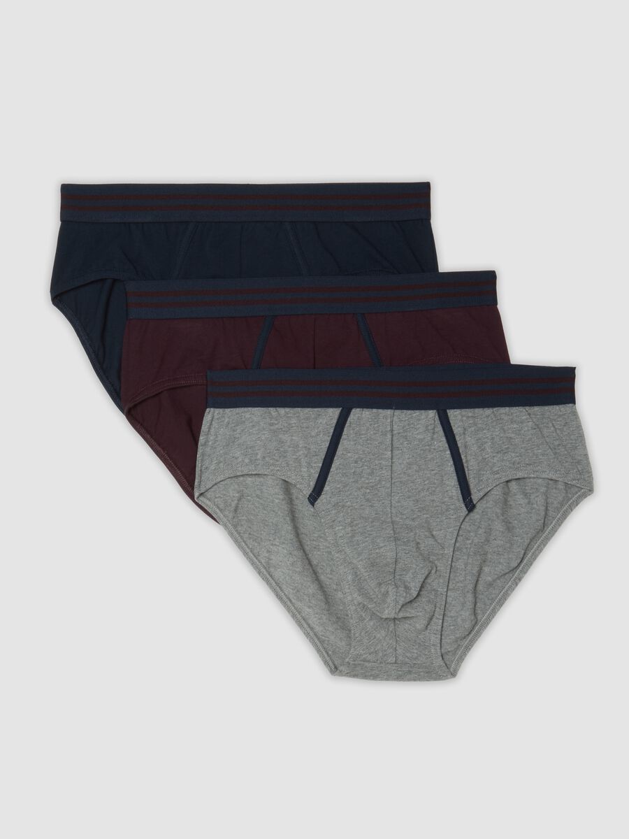 Tripack slip in cotone organico elasticizzato multicolor_0