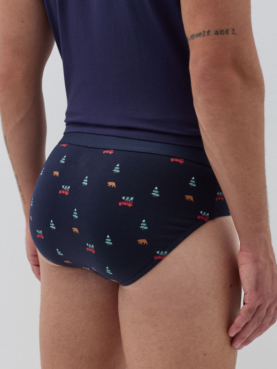 Two-pack briefs in organic cotton with micro pattern_3