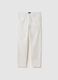 Slim fit white cotton stretch trousers_5