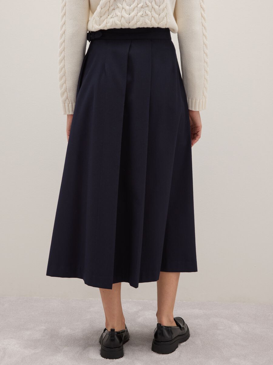 Blue Long Skirt in Viscose Blend_2