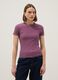 Purple fitted short-sleeve stretch cotton T-shirt_2