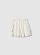 White pure cotton skirt regular fit with pockets for girls_1