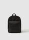 Black backpack with adjustable shoulder straps and front pocket_0
