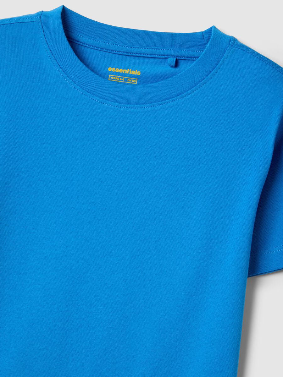 T-shirt in puro cotone azzurra da bambino regular fit_2
