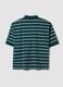 Polo verde in puro cotone a righe regular fit_6
