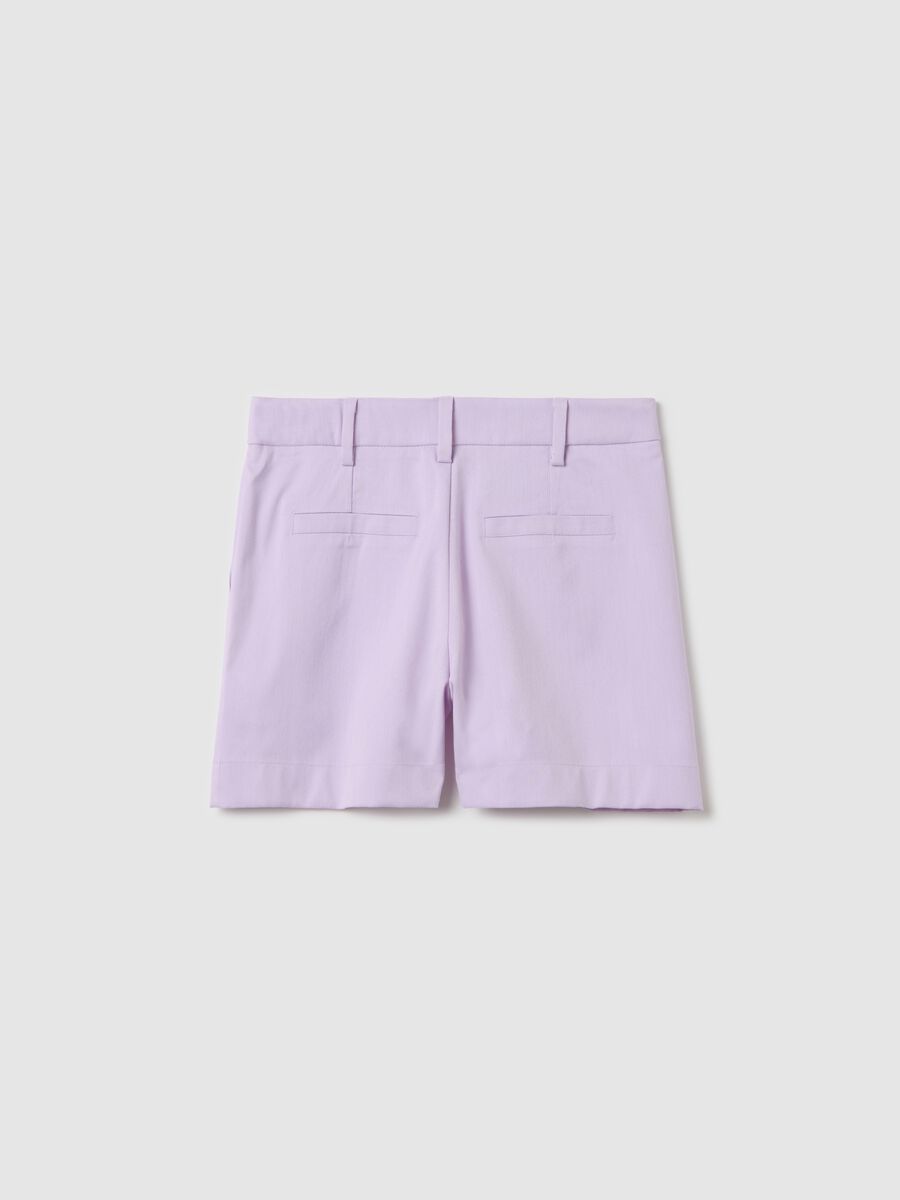 Purple shorts with darts and pockets_4