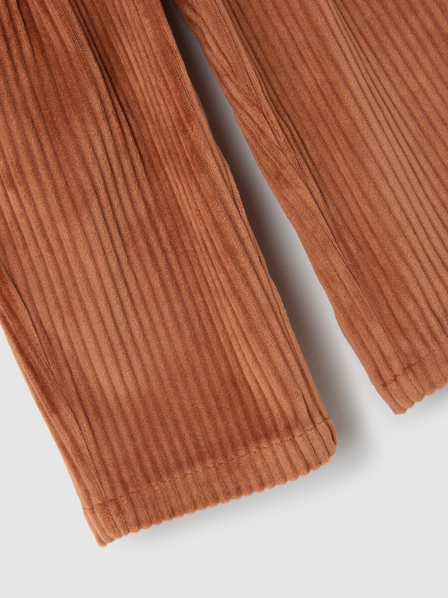 Brown paper bag trousers for girls_3