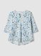 White floral stretch cotton blouse, regular fit_4