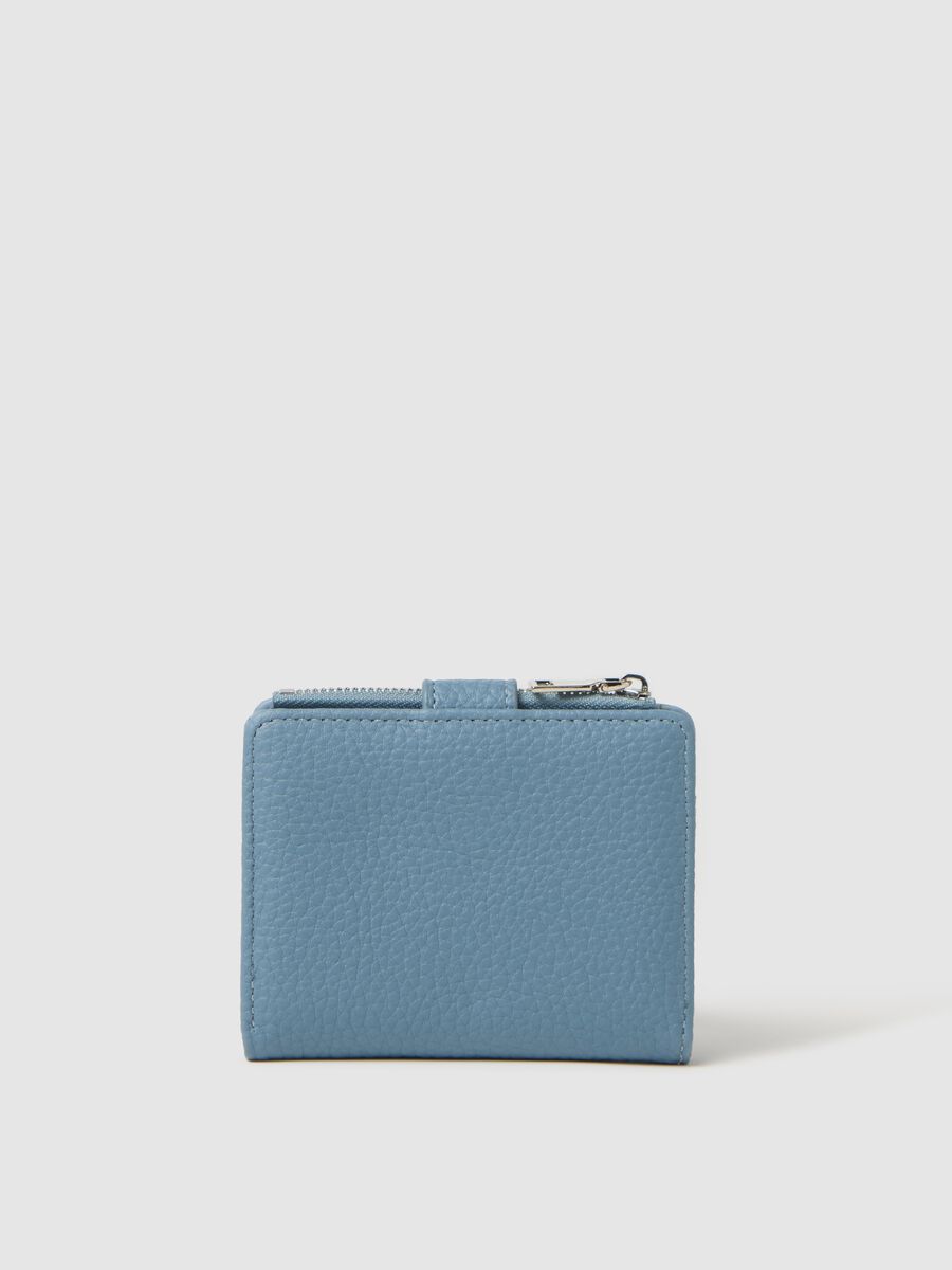 Light blue textured-effect wallet_1