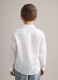 Camicia in puro lino bianca oversize fit da bambino_2