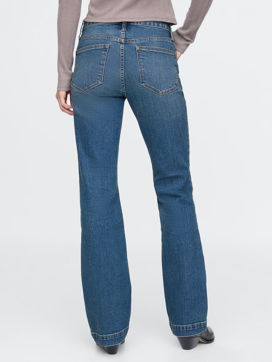 Wide-leg cotton blend jeans Gap_2