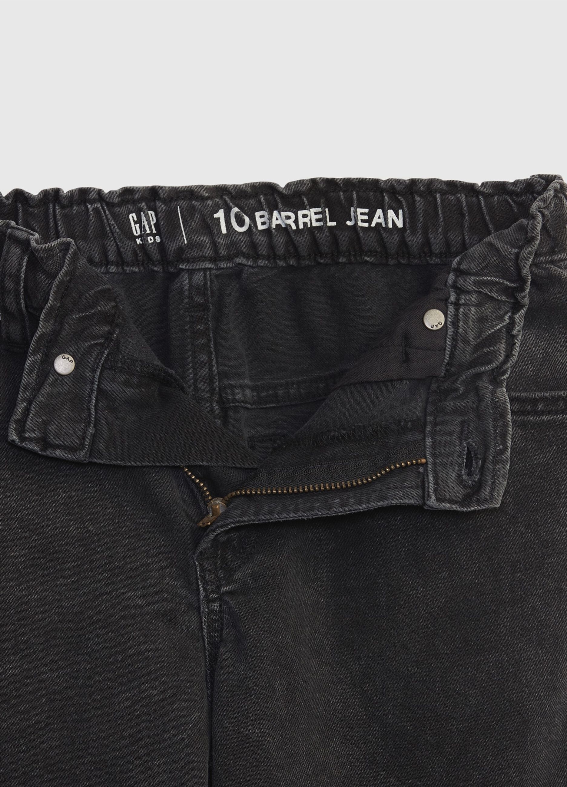 Barrel jeans with elastic waist band