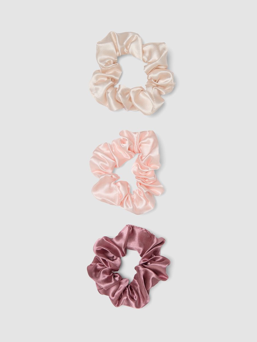 SINCERELY HAIR Medium satin scrunchies 3-pack pink & mauve_1