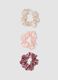 SINCERELY HAIR Medium satin scrunchies 3-pack pink & mauve_1