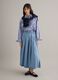 Sky blue pure cotton floral regular fit shirt_1