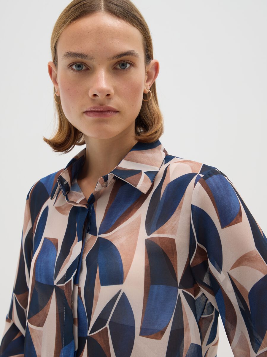 Multicolor regular fit blouse with print_3