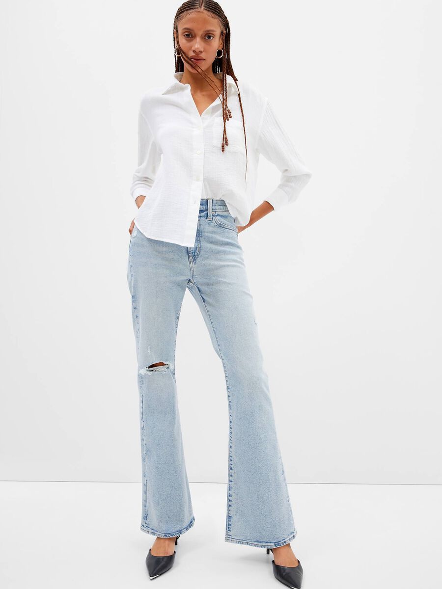 Flare-fit jeans with worn look_2