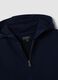 Blue pure cotton hoodie with regular fit for boys_1