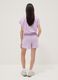 Purple pure cotton set with T-shirt and shorts_1