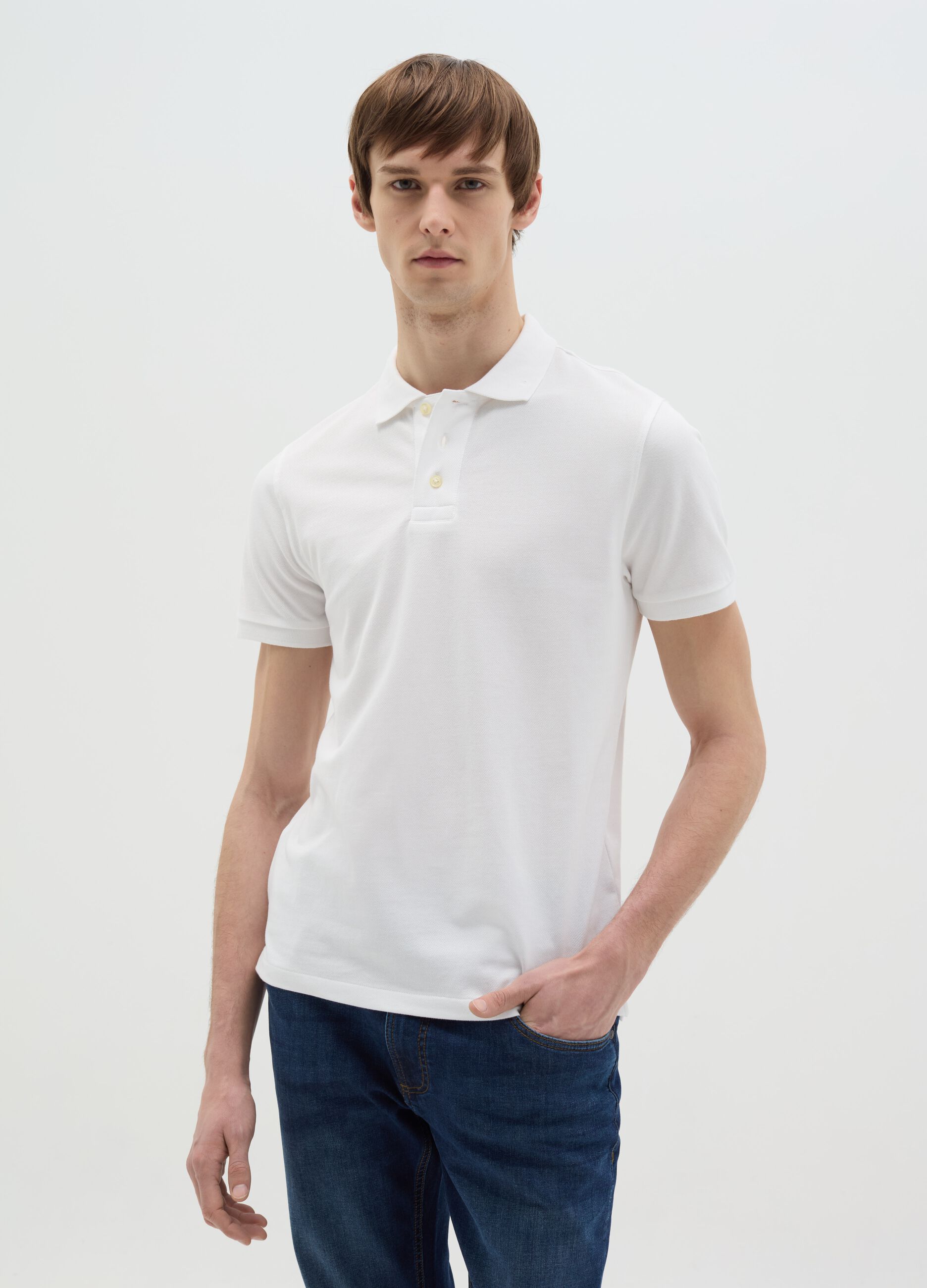 Polo shirt in organic cotton piquet