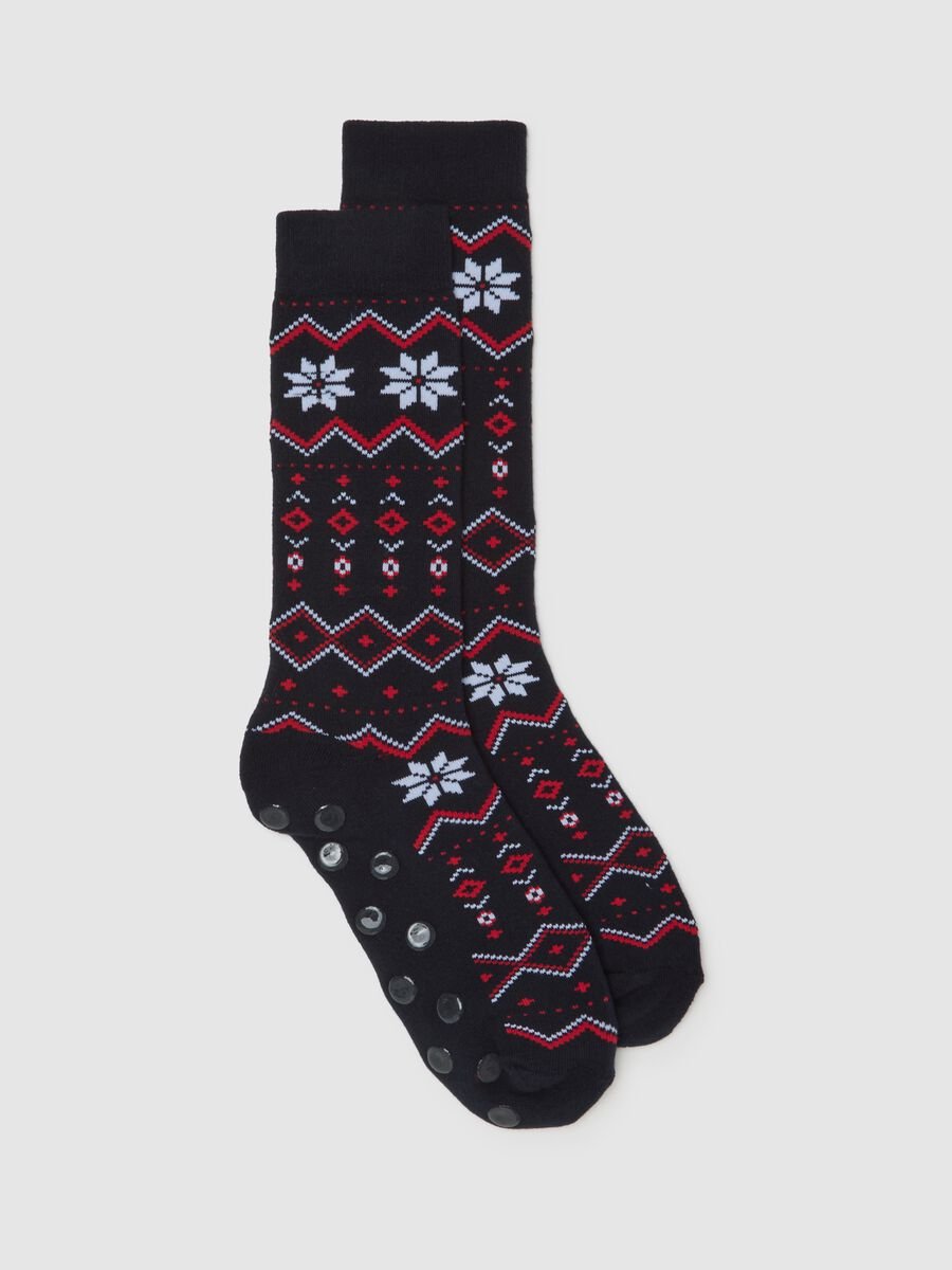 Multicolor Cotton Blend Christmas Stockings_0