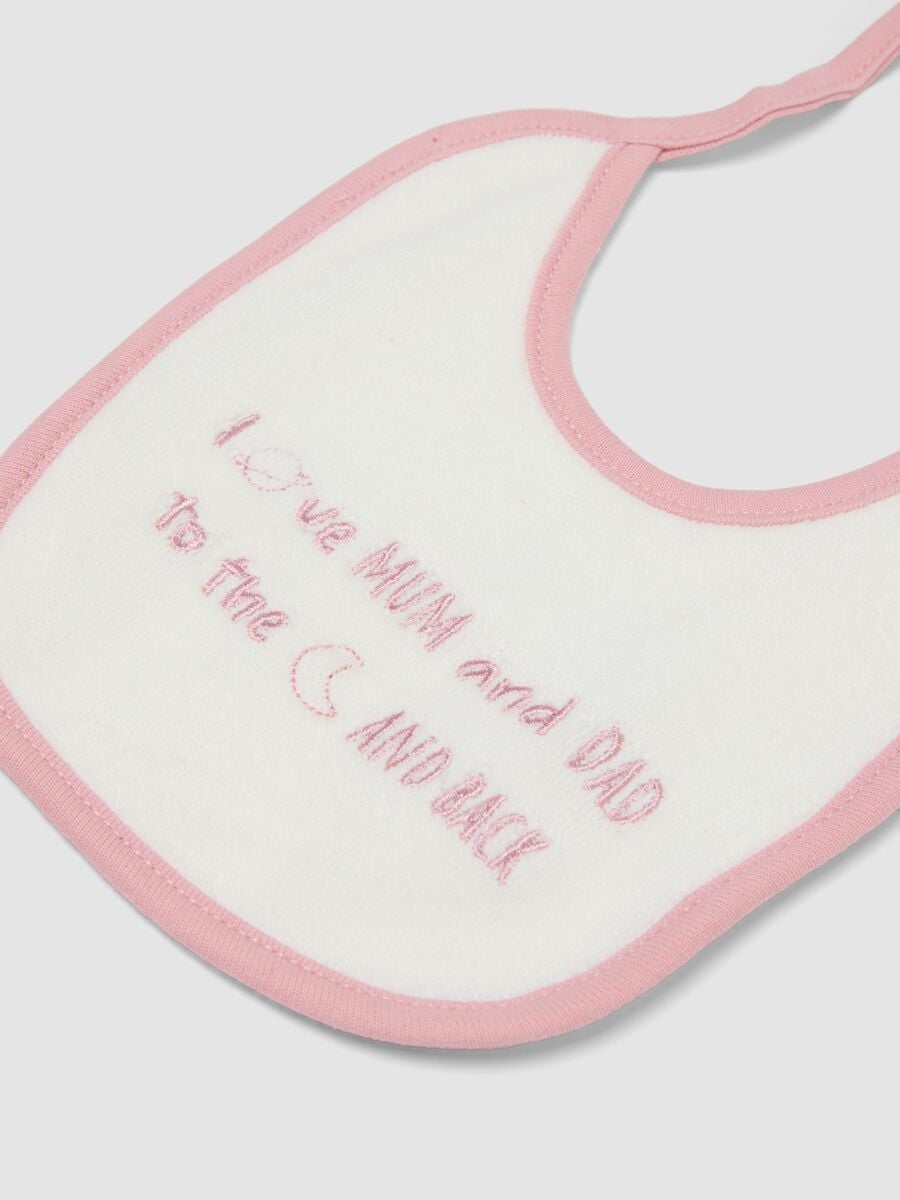 Bipack di bavette rosa in misto cotone organico_2