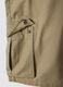 Beige pure cotton cargo shorts, regular fit_5
