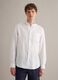 Camicia bianca in puro lino con collo coreano_1