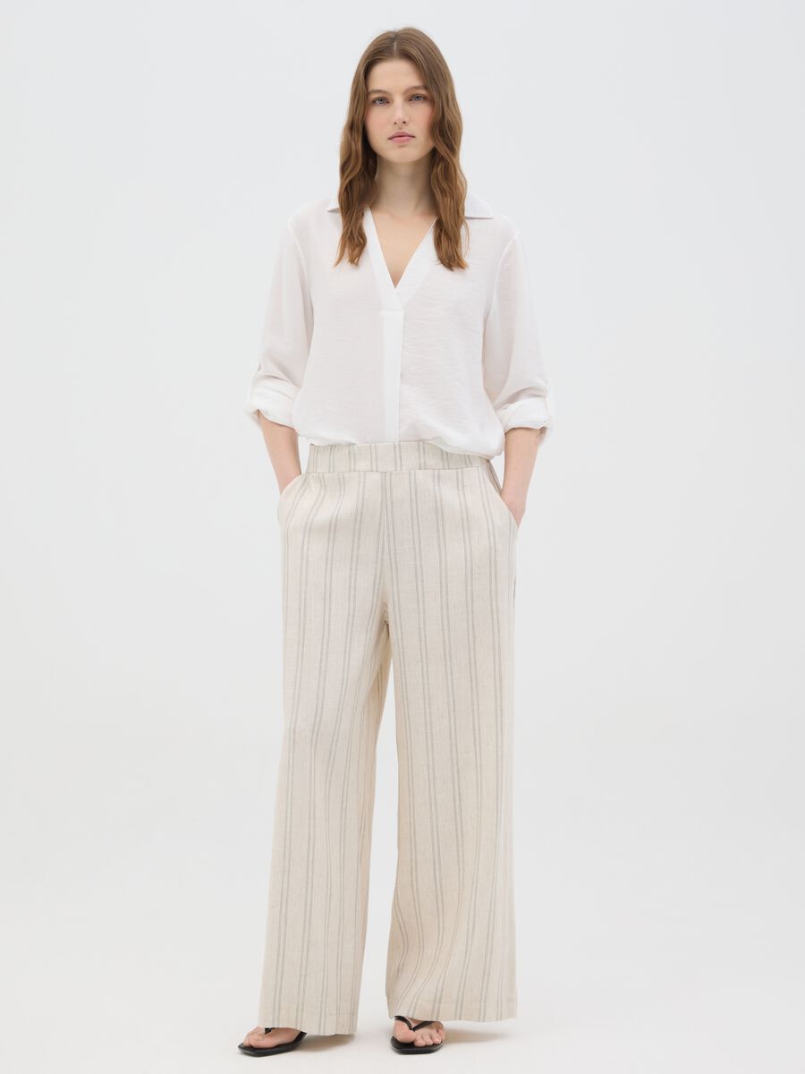 Women's Beige Regular Fit Trousers_0