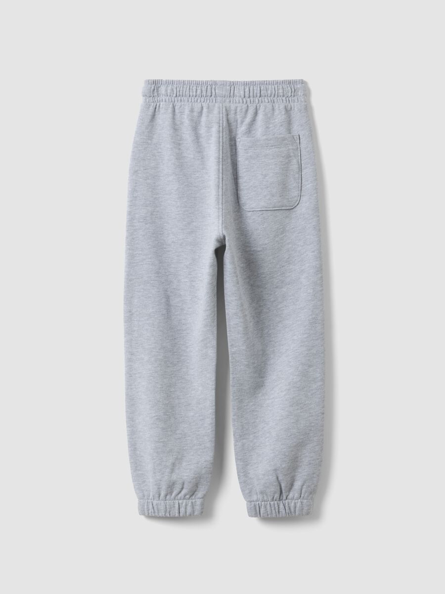 Pantaloni jogger grigi in cotone organico_1