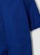 Blue boys&rsquo; school apron with zip and go-kart embroidery_3