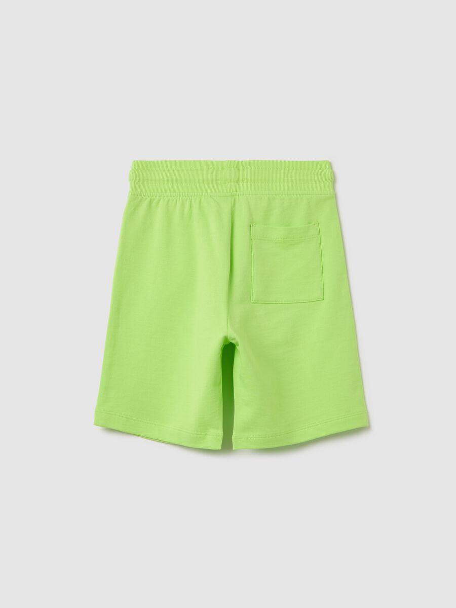 Green Cotton Shorts OVS Kids_1