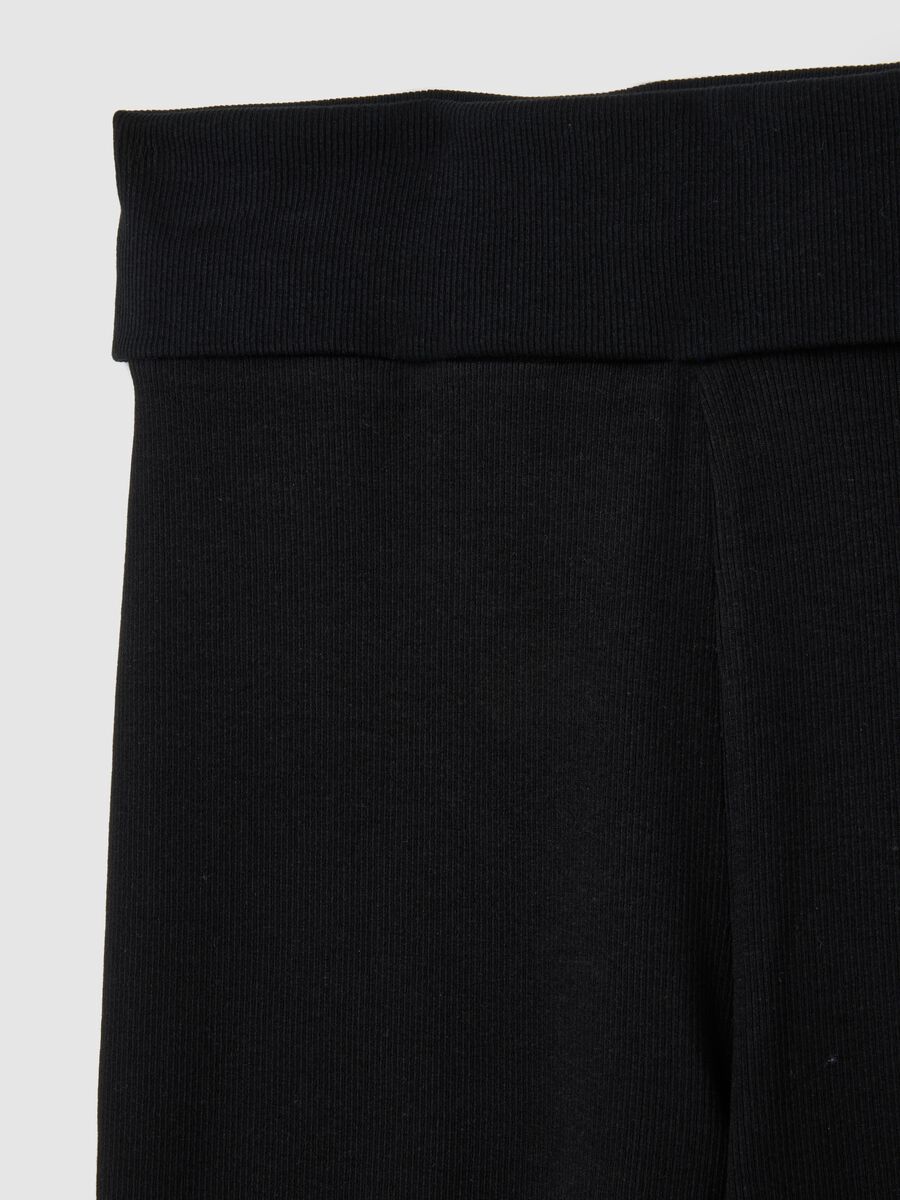 Stretch Black Flared Leggings_1