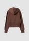 Brown fitted cotton-blend hoodie_2