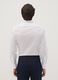 White stretch cotton poplin shirt with French collar, slim fit_3