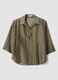 Green long-sleeve viscose-blend blouse, regular fit_4