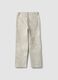White pure cotton boys&rsquo; trousers with gradient print_5