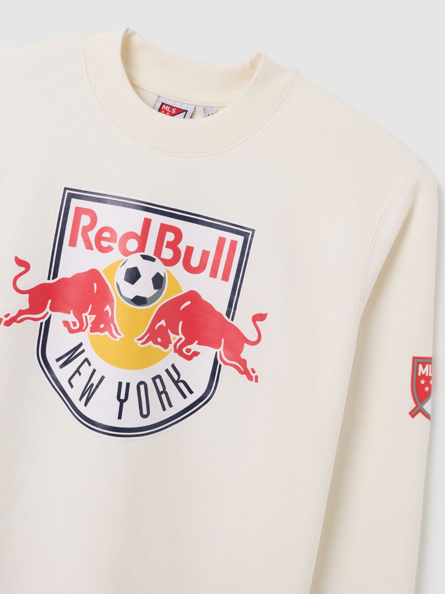 White cotton blend sweatshirt with print_5