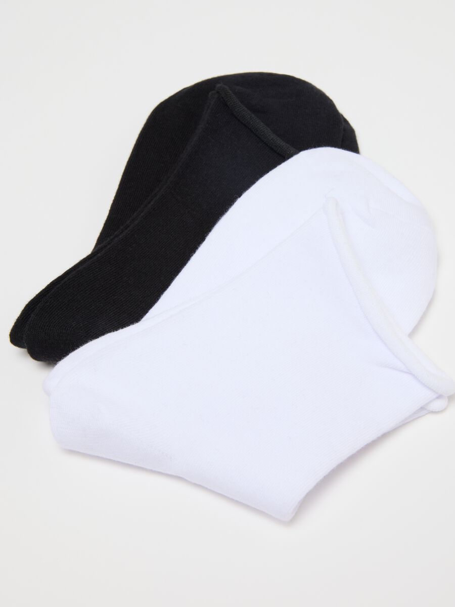 Tripack of short multicolour socks in cotton blend with snug fit_2