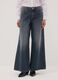 Blue pure cotton super wide-leg jeans_1