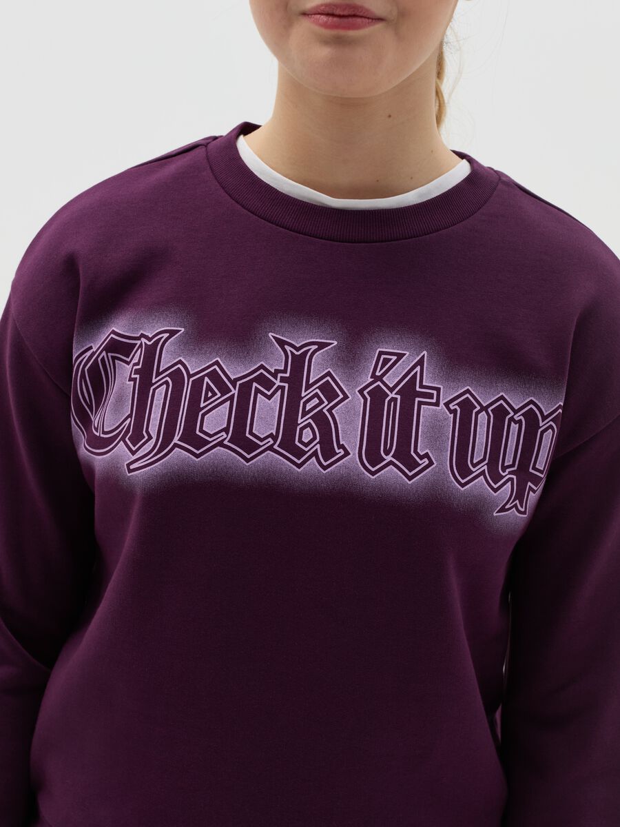 Sweatshirt with "Check it up" print_2