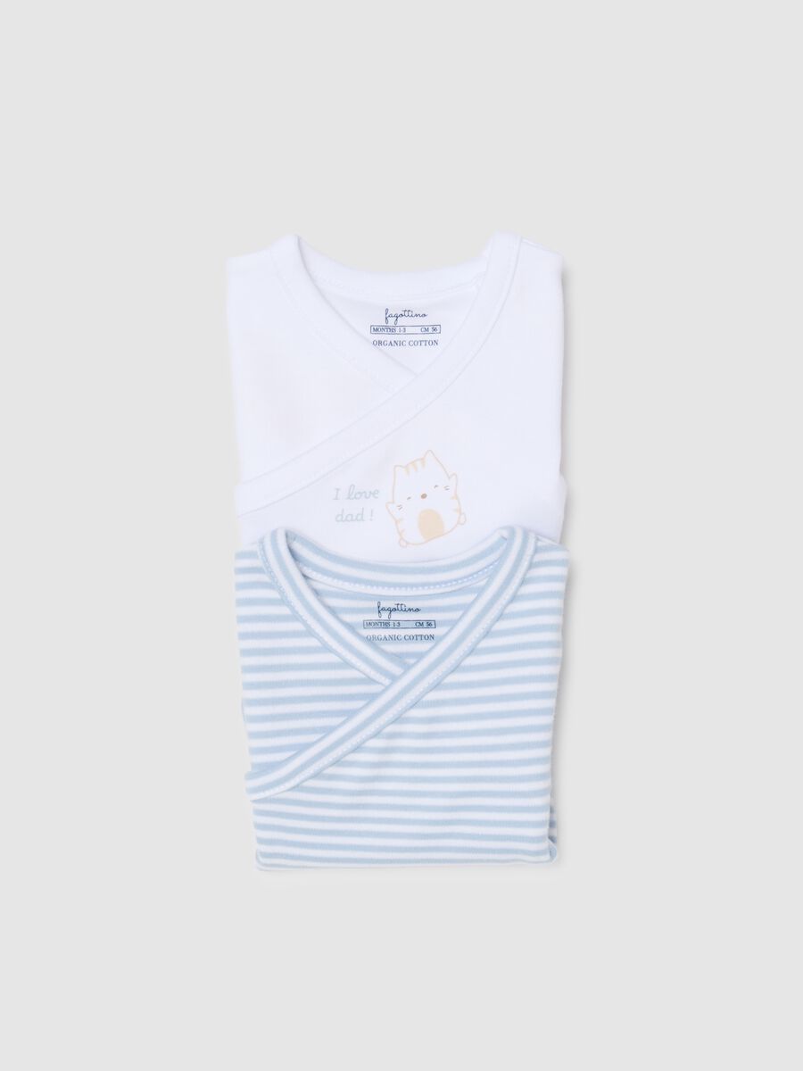 Bipack body a maniche corte multicolor da neonato in puro cotone_3