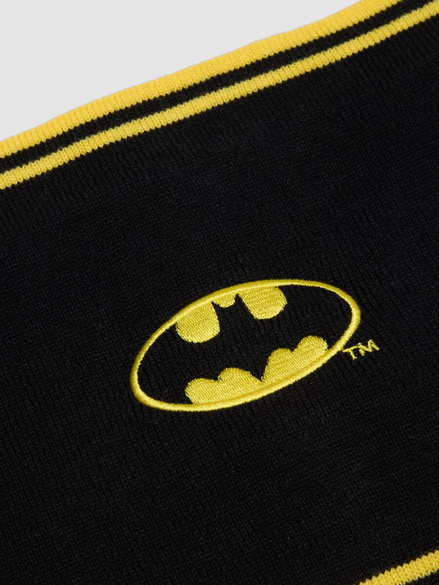 Black and yellow Batman print neck warmer_2
