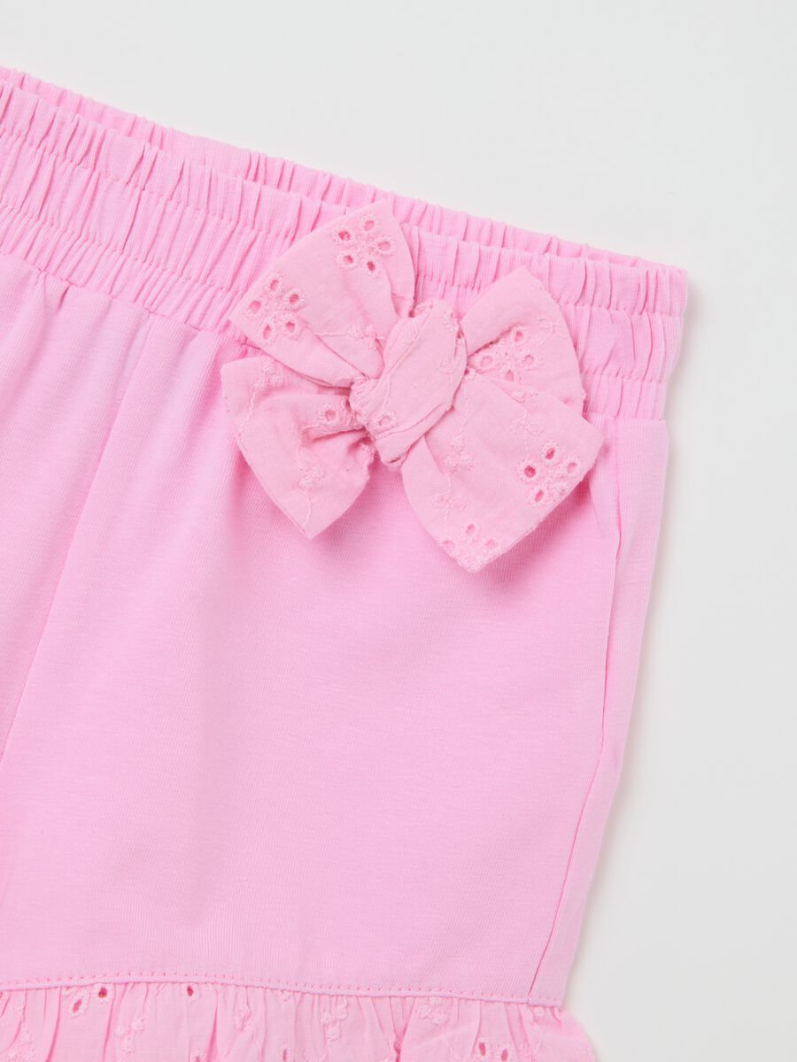 Coordinato estivo da bambina in cotone rosa regular fit_2