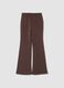Pantaloni marroni flare in puro cotone organico_2
