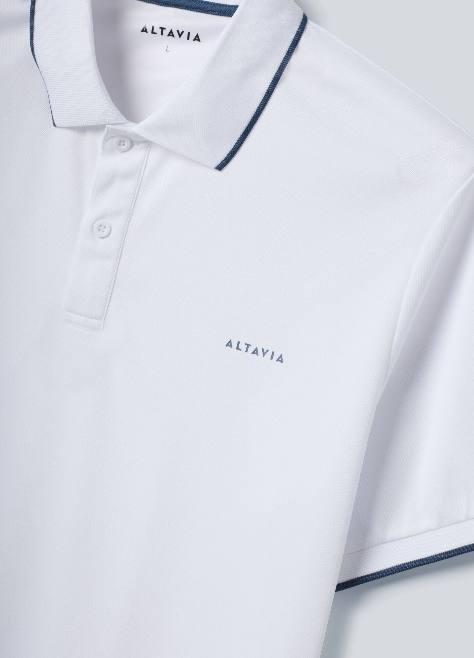 White ALTAVIA COURT sports polo in technical fabric