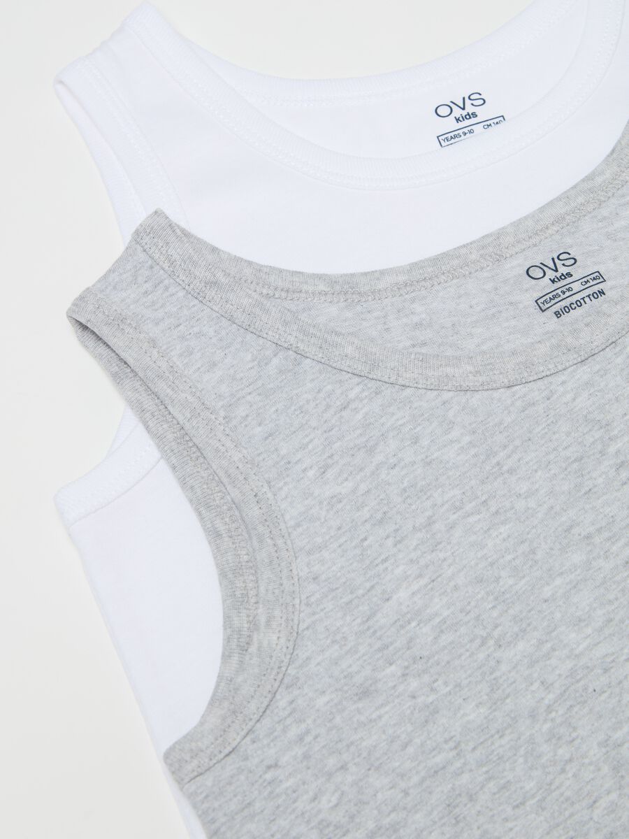 Two-pack racerback vests in organic cotton_2